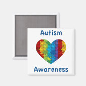 Autisme Awareness Heart Magneet (Voorkant / Achterkant)