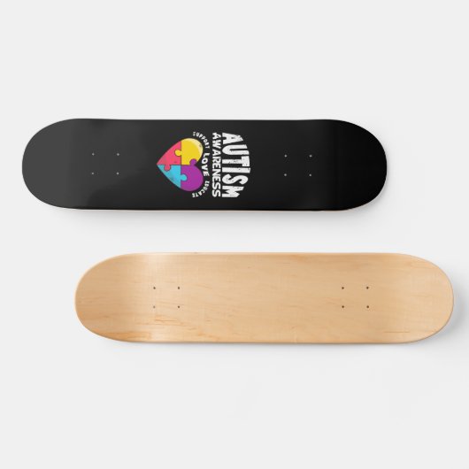 Autisme Awareness Heart Persoonlijk Skateboard (Horizontaal)