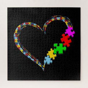 Autisme Awareness Heart Puzzle Piece Legpuzzel