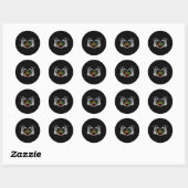 Autisme Awareness Heart Puzzle Piece Skull Ronde Sticker (Vel)