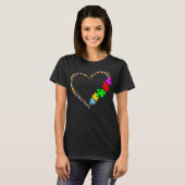Autisme Awareness Heart Puzzle Piece T-shirt (Voorkant volledig)