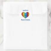 Autisme Awareness Heart Ronde Sticker (Tas)