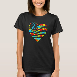 Autisme Awareness Heart Support Autistic Boys Gir T-shirt