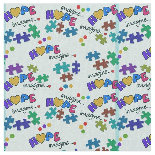 Autisme Awareness Hope Stof (Close Up)