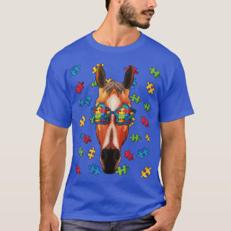 Autisme Awareness Horse Puzzle Sunbril Autistic T-shirt