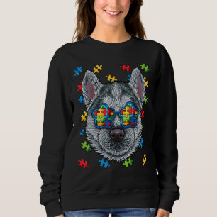 Autisme Awareness Husky Puzzle Sunbril Autistic Trui