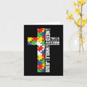 Autisme Awareness Jesus Cross Puzzle Cool Christel Kaart (Gele Bloem)