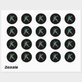 Autisme Awareness Kinder Dabbing Puzzle Piece Love Ronde Sticker (Vel)
