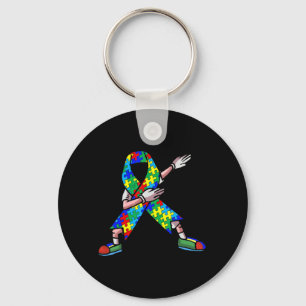 Autisme Awareness Kinder Dabbing Puzzle Piece Love Sleutelhanger