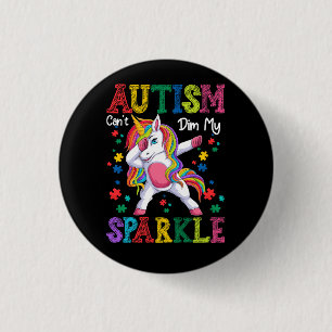 Autisme Awareness Kinder Dabbing Unicorn kan mijn Ronde Button 3,2 Cm