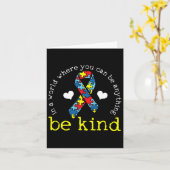 Autisme Awareness Kindness Ribbon Heart Kaart (Gele Bloem)