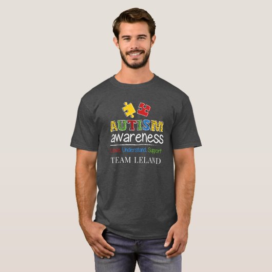 Autisme Awareness Love Begint Support Custom T-shirt (Voorkant volledig)