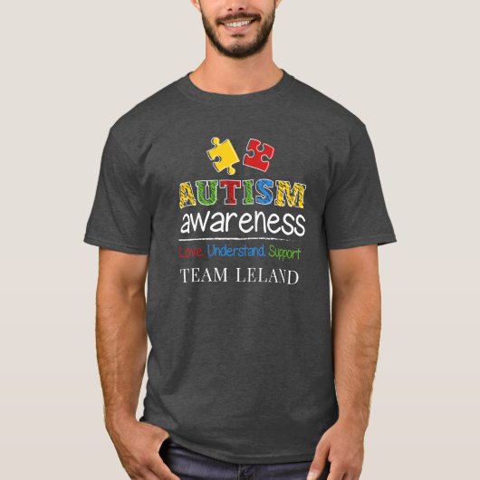 Autisme Awareness Love Begint Support Custom T-shirt (Voorkant)