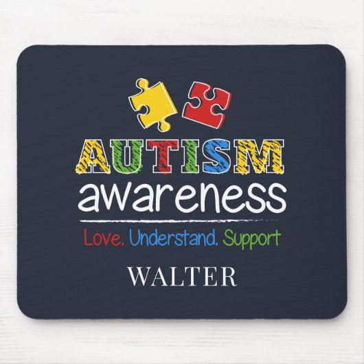 Autisme Awareness Love Begrip Support Muismat (Voorkant)