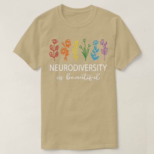Autisme Awareness Maand Neurodiversity is Beauful T-shirt (Design voorkant)