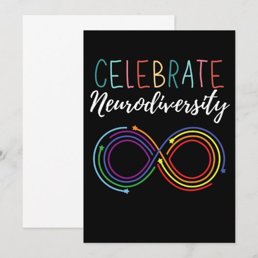 Autisme Awareness Maand Vier Neurodiversiteit Aankondiging (Voorkant / Achterkant)