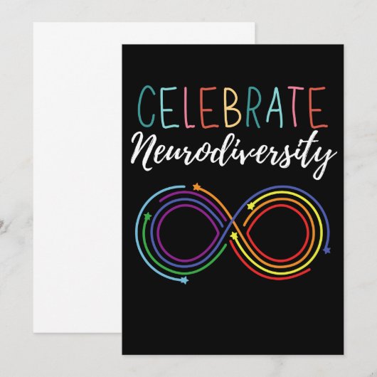 Autisme Awareness Maand Vier Neurodiversiteit Bedankkaart (Voorkant / Achterkant)