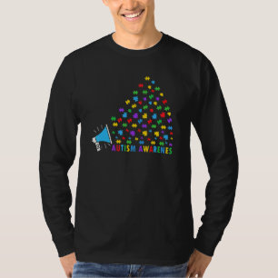 Autisme Awareness Megaphone Embrace Amadee Puzzle T-shirt