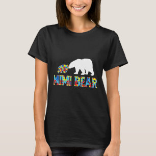 Autisme Awareness Mimi Beer Puzzle Support Autisti T-shirt