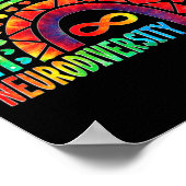 Autisme Awareness Month Neurodiversity Rainbow Str Poster (Hoek)