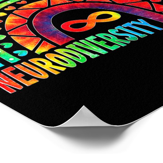 Autisme Awareness Month Neurodiversity Rainbow Str Poster (Hoek)