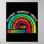Autisme Awareness Month Neurodiversity Rainbow Str Poster (Voorkant)