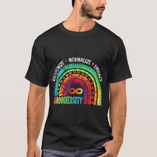 Autisme Awareness Month Neurodiversity Rainbow Str T-shirt (Voorkant)