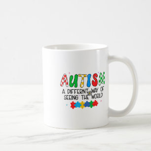 Autisme Awareness Month Support De wereld zien ste Koffiemok
