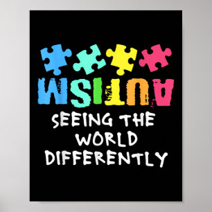 Autisme Awareness Month Support De wereld zien ste Poster