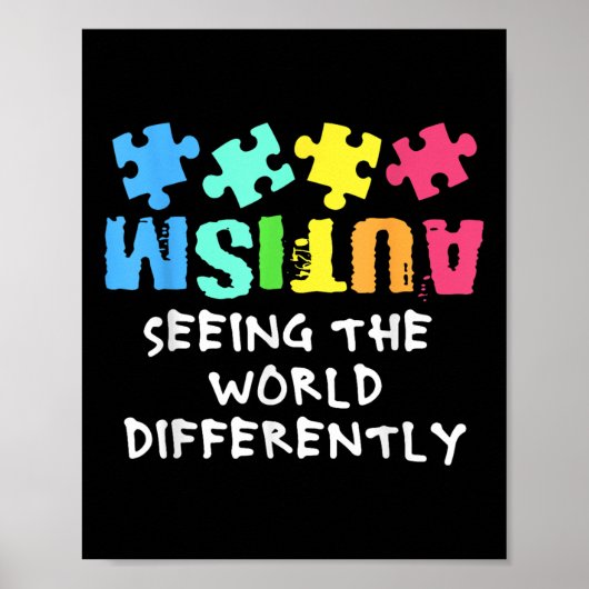 Autisme Awareness Month Support De wereld zien ste Poster (Voorkant)
