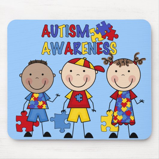 Autisme Awareness Mousepad Muismat (Voorkant)