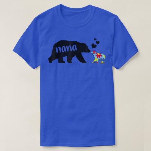 Autisme Awareness Nana Beer Puzzle Piece Autistic  T-shirt (Design voorkant)
