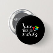 Autisme Awareness Needs No Words Kinder Women be Ronde Button 5,7 Cm (Voorkant /achterkant)