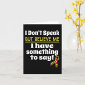 Autisme Awareness Non-Verbal Awareness I Spea Kaart (Gele Bloem)