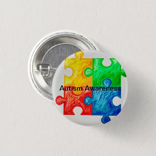 Autisme Awareness pins Ronde Button 3,2 Cm (Voorkant /achterkant)