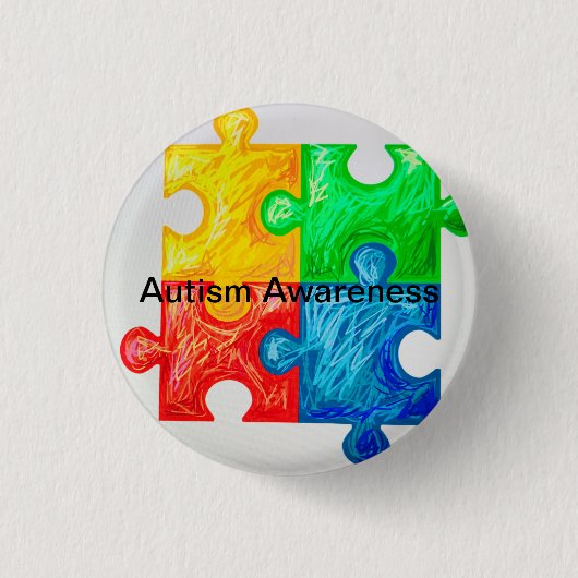 Autisme Awareness pins Ronde Button 3,2 Cm (Voorkant)