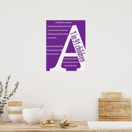Autisme Awareness Poster (Keuken)