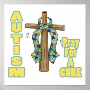 Autisme Awareness-Pray for a Cure Poster