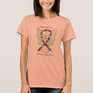 Autisme Awareness Puzzle ASD Ribbon Angel Shirt