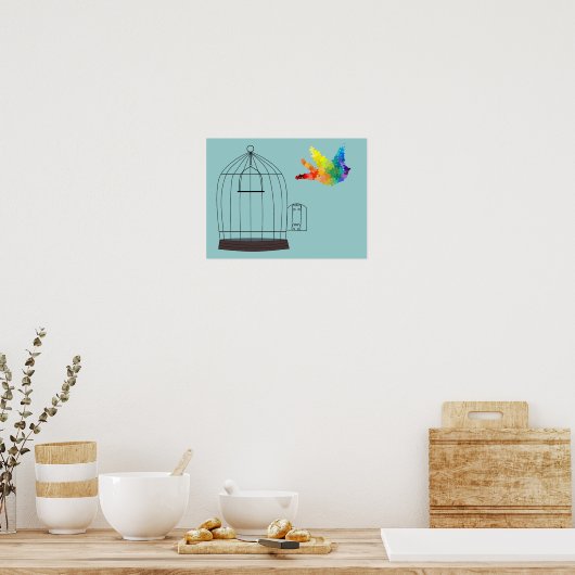 Autisme Awareness Puzzle Bird Poster (Keuken)