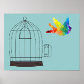 Autisme Awareness Puzzle Bird Poster (Voorkant)