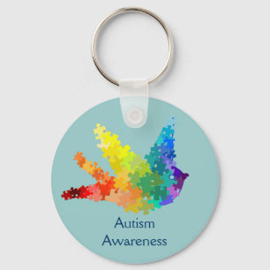 Autisme Awareness Puzzle Bird Sleutelhanger