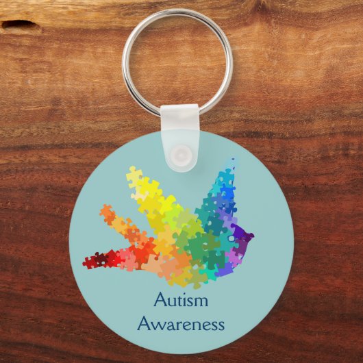 Autisme Awareness Puzzle Bird Sleutelhanger (Voorkant)
