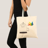 Autisme Awareness Puzzle Bird T-Shirt Tote Bag (Voorkant (product))