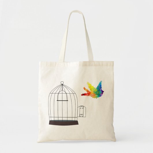 Autisme Awareness Puzzle Bird T-Shirt Tote Bag (Voorkant)