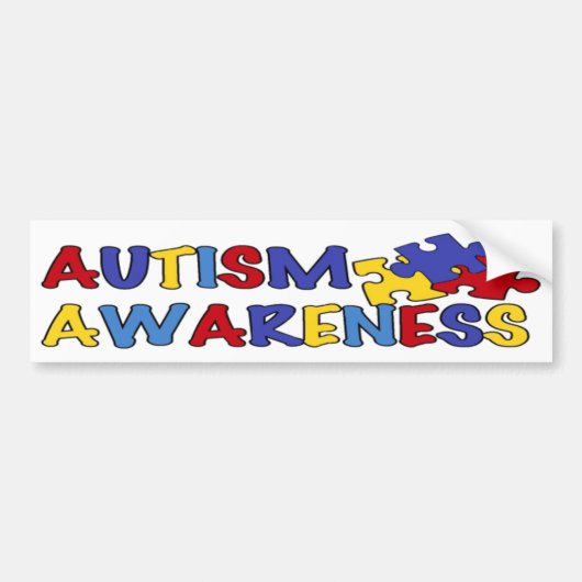 Autisme Awareness Puzzle Bumpersticker (Voorkant)