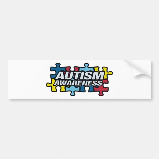 Autisme Awareness Puzzle Bumpersticker (Voorkant)