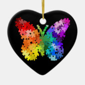 Autisme Awareness Puzzle Butterfly Ornament (Voorkant)