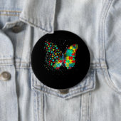 Autisme Awareness Puzzle Butterfly Ronde Button 4,0 Cm (In situ)