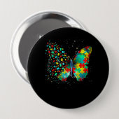 Autisme Awareness Puzzle Butterfly Ronde Button 4,0 Cm (Voorkant /achterkant)